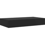  Plutajuća zidna polica s ladicom crna 48 x 25 x 8 cm | shoptok.hr