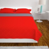  Dvostrani prošiveni prekrivač Crno-Siva 230x260 cm | shoptok.hr