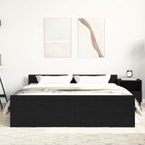  Okvir kreveta bez madraca crni hrast 160x200 cm drveni | shoptok.hr