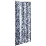 vidaXL Zastor protiv insekata plavo-bijelo-srebrni 56 x 185 cm šenil | shoptok.hr