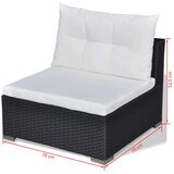 Poli 10-dijelna vrtna garnitura od poliratana s jastucima crna | shoptok.hr