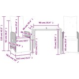  3-dijelni vrtni bistro set od poliratana s jastucima sivi | shoptok.hr