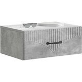  Noćni ormarić za montažu na zid Betonska siva 49 x 34,5 x 20 cm | shoptok.hr