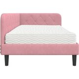  Kutni okvir kreveta Ružičasta 90 x 200 cm Baršun | shoptok.hr