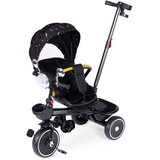 ECO TOYS Dječji tricikl sa okretnim sjedalom, ručkom za guranje, crna, | shoptok.hr