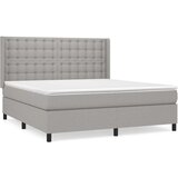  Box spring postelja z vzmetnico svetlo siva 180x200 cm blago, (20788830) | Shoptok.si