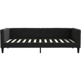 vidaXL Dnevna postelja z vzmetnico črna 100x200 cm blago | Shoptok.si