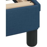  Postelja z vzmetnico modra 160x200 cm blago | Shoptok.si