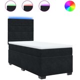 vidaXL Box spring krevet s madracem crni 80 x 200 cm baršunasti | shoptok.hr