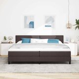  Krevet s opruga kutije Tamno smeđa 200 x 200 cm tkanina | shoptok.hr