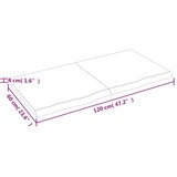 Stolna ploča svjetlosmeđa 120x60x(2-4) cm tretirana hrastovina | shoptok.hr
