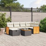 vidaXL 7-dijelni set vrtnih sofa od poliratana s jastucima crni | shoptok.hr