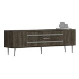 Hanah home tv polica Dekolp2 walnut silver | ePonuda.com
