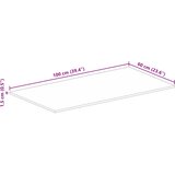  Ploča za stol 100x60x1,5 cm pravokutna masivno obnovljeno drvo | shoptok.hr