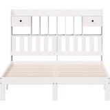  Krevet s regalom z knjige bez madraca bijeli 135x190cm borovina | shoptok.hr