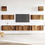  7-dijelni zidni set TV ormarić konstruirano drvo | shoptok.hr