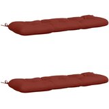  Jastučići za klupe VIANEN 2 kom. 100% poliester Crvena - Crvena 120 x 40 x 12 cm | shoptok.hr