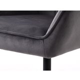 Unique Furniture Sivi žametni jedilni stoli z nasloni za roke v kompletu 2 ks Nolan Square – | Shoptok.si