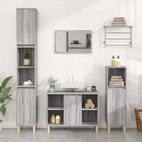 vidaXL 3-dijelni set kupaonskog namještaja siva boja hrasta drveni | shoptok.hr
