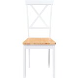 vidaXL Jedilni stoli 2 kosa bele masivne lesene gume | Shoptok.si
