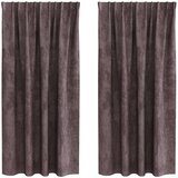  Baršunaste zavjese sa zavjesama 2 pcs Smeđa 175 x 140 cm Baršun | shoptok.hr