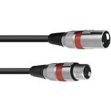 Omnitronic 3022047R XLR priklučni konektor [1x XLR vtič 3-polni - 1x XLR vtičnica 3-polna] 3.00 m črna, (20427970) | Shoptok.si