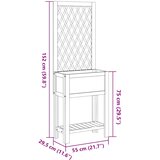  Sadilica s rešetkom i policom 55x29,5x152 cm od drva bagrema | shoptok.hr