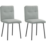 Maison Chic Jedilni stoli - Vzorci stoli 2 kosa svetlo siv žamet A451, (22031682) | Shoptok.si