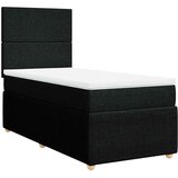 Krevet s oprugama i madracem crni 100 x 200 cm od tkanine | shoptok.hr