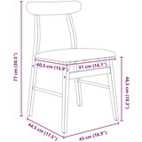  Stolac za blagovanje 2 pcs Prirodna i svijetla | shoptok.hr