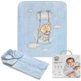 InterBaby dekica i vreća za spavanje 80x90 cm Oblak plava