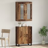 vidaXL Highboard s policom Zidne s pohranom s vratima Staro drvo Srednja Konstruirano drvo | shoptok.hr