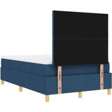 vidaXL Box Spring Postelja z Vzmetnico & Klopejo Modra 120x190 cm Tkanina, (22080785) | Shoptok.si