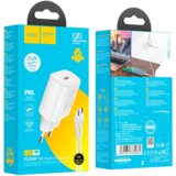 hoco. polnilec N22 Jetta PD 25W Type C s kablom Type C - Lightning - bel | Shoptok.si