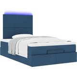 vidaXL Otomanski okvir kreveta s madraca plavi 120x200cm od tkanine | shoptok.hr
