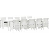  Vrtni set za objed 11 pcs Bijelo Poli ratan i Aluminij | shoptok.hr