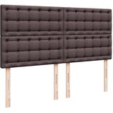 Krevet s oprugama i madracem tamnosmeđi 200x200 cm od tkanine | shoptok.hr