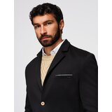 Ombre Men's knitted jacket with a fitted cut - black | Shoptok.si