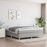 Maison Chic Box spring postelja - Vzmetna postelja z vzmetnico svetlo siva 160x200 cm žamet SL19315, (21894054) | Shoptok.si