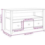  Stolić za kavu 102 x 49 x 55 cm od masivne borovine | shoptok.hr