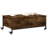  Stolić za kavu s kotačima boja hrasta 91 x 55 x 34 cm drveni | shoptok.hr