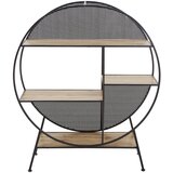 XORA regal 109,5/131/33 cm črna, barve hrasta | Shoptok.si