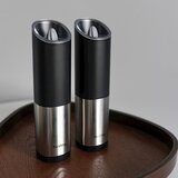Huslog AK-0649 set gravitacijskih električnih mlincev za sol in poper, srebrna, 2 kom | Shoptok.si