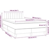  box spring s madracem LED plavi 120 x 200 cm od tkanine | shoptok.hr