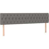  Box spring postelja z vzmetnico LED temno siva 200x200 cm blago, (20723799) | Shoptok.si