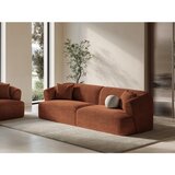Cosmopolitan Design Sedežna garnitura iz rebrastega žameta v barvi terakote 255 cm Campi – | Shoptok.si