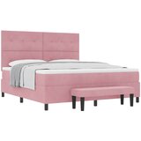  s opruga kutije Ružičasta 200 x 180 cm Baršun | shoptok.hr