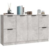  Komoda 3 kom siva boja betona od konstruiranog drva | shoptok.hr