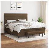vidaXL Box spring postelja z vzmetnico temno rjava 180x200 cm blago | Shoptok.si