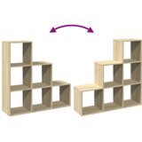 Pregrada regal za knjige 3 razina hrast 99x29x99 cm drveni | shoptok.hr